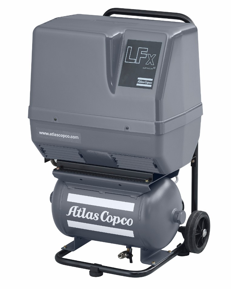 Компрессор поршневой безмасляный Atlas Copco  LFx 2 (3PH) DOL (Исполнение на тележке с ресивером)