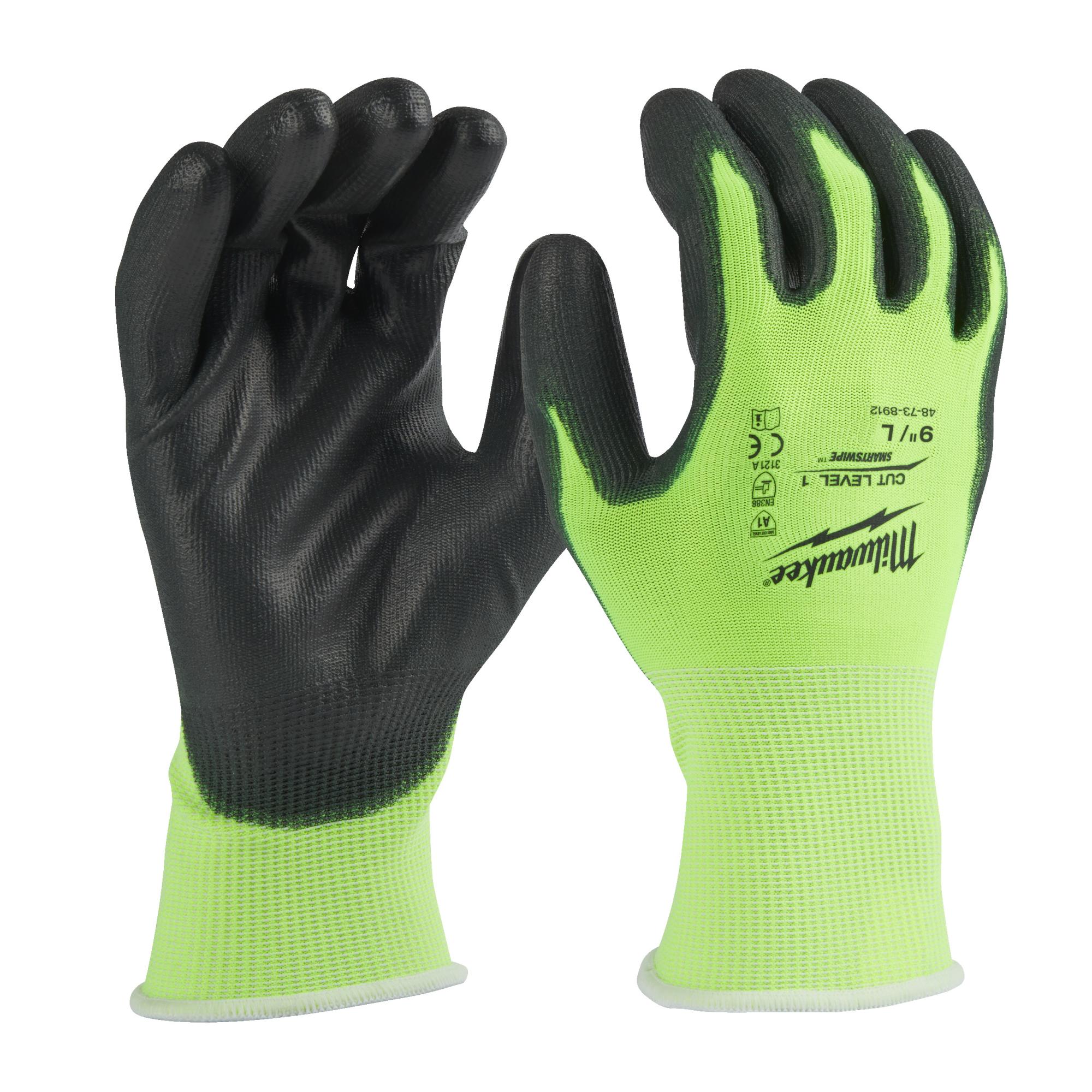 Перчатки защитные Hi-Vis Cut level (Хай Виз Кат Левел) 1/A, L/9