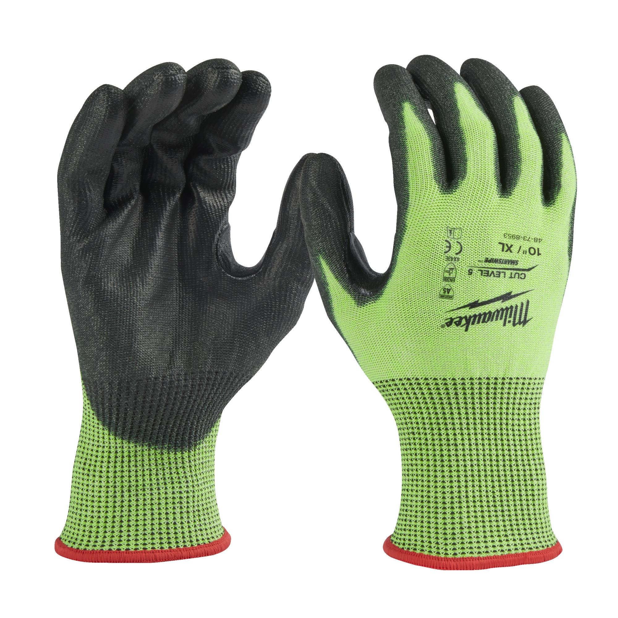 Перчатки защитные Hi-Vis Cut level (Хай Виз Кат Левел) 5/E, XL/10